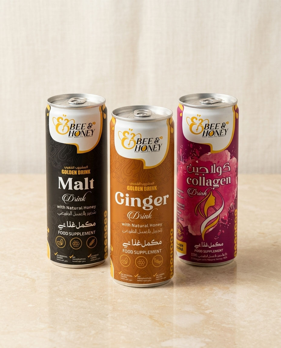 هني أند بي — تشكيلة مشروبات Golden Drink وعلب المنتج
